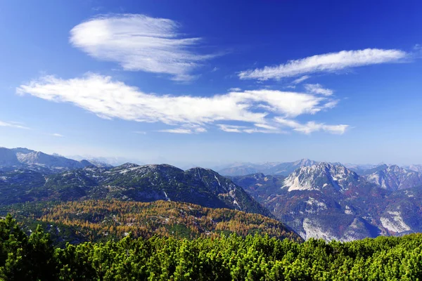 Malowniczy Krajobraz Alp Austriackich Krippenstein Pasmo Gór Dachstein Obertraun Austrii — Zdjęcie stockowe