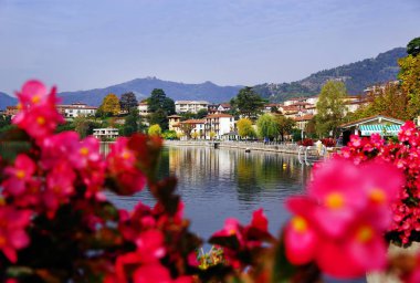 Sarnico Resort on the shore of Iseo Lake, Italy, Europe clipart