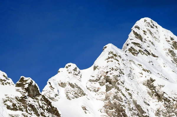 Hermosas Montañas Nevadas Los Alpes Transilvanos Rumania Paisaje Alpino Las — Foto de Stock