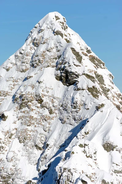 Wunderschöne Schneebedeckte Berge Den Siebenbürger Alpen Rumänien Alpine Landschaft Den — Stockfoto