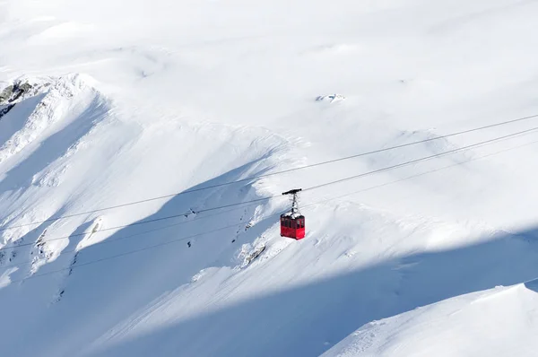 Teleferik Kış Alp Peyzaj Transilvanya Alpleri Romanya Europe — Stok fotoğraf