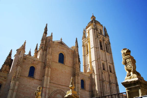 Cattedrale Segovia Una Cattedrale Cattolica Stile Gotico Spagna Europa — Foto Stock