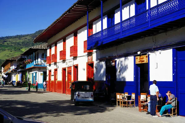 Geleneksel Mimarisinde Pitoresk Kasaba Jardin Antioquia Colombia Güney Amerika — Stok fotoğraf