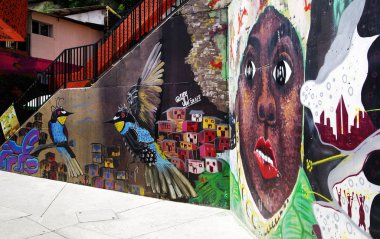 Ünlü Bölge 13 Medellin, Kolombiya, Güney Amerika