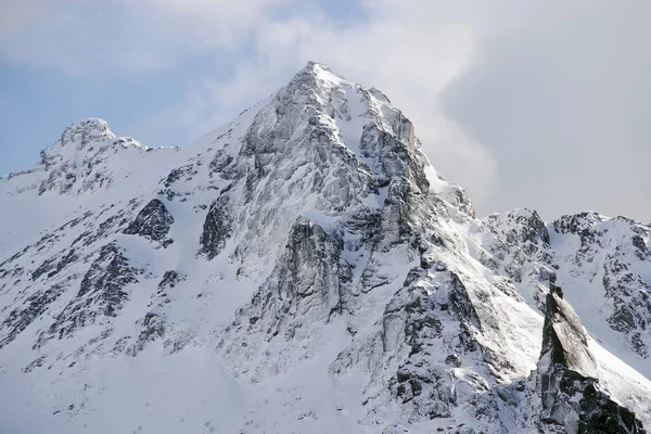 Vinterlandskap Lofoten Skärgård Norge Europa — Stockfoto