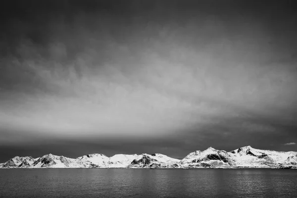 Vinterlandskap Lofoten Skärgård Norge Europa — Stockfoto