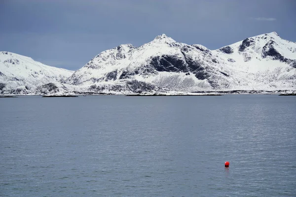 Zimowy Krajobraz Archipelagu Lofoten Norwegia Europa — Zdjęcie stockowe