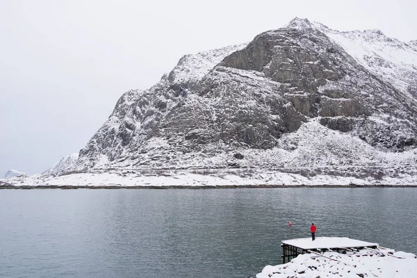 冬季恶劣景观洛福敦群岛 — 图库照片