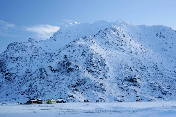 Praia Haukland Lofoten Archipelago Noruega Europa — Fotografia de Stock