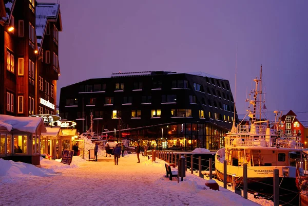 Tromsø Limanı Norveç Avrupa Tromsø Dünyanın Kuzeyindeki Şehir Olarak Kabul — Stok fotoğraf
