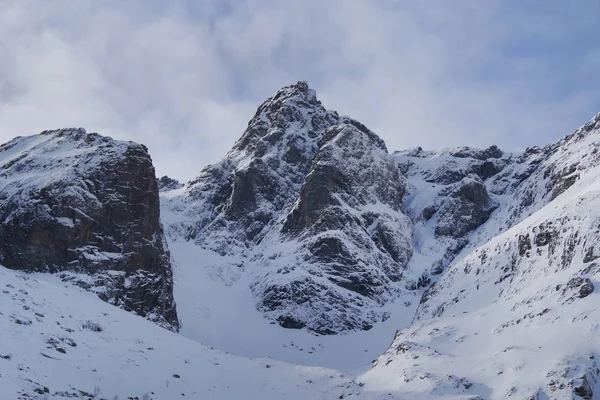 Vinterlandskap Lofoten Skärgård Norge Europa — Stockfoto