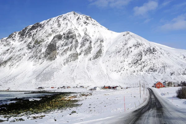 Zimní Krajina Souostroví Lofoten Norsko Evropa — Stock fotografie