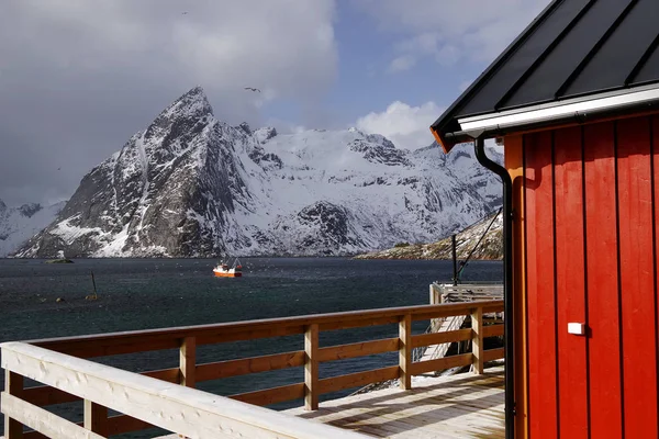 Alpine Winter Landscape Lofoten Archipelago Norway Europe — Stock Photo, Image