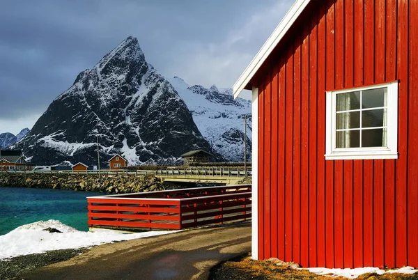 Alpine Winter Landscape Lofoten Archipelago Norway Europe — Stock Photo, Image