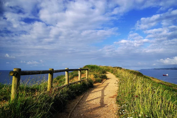 Paesaggio Estivo Della Costa Cantabrica Santander Spagna Europa — Foto Stock