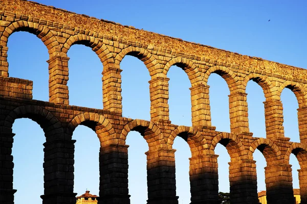 Aqueduto Romano Segóvia Espanha Declarado Património Mundial Pela Unesco Europa — Fotografia de Stock