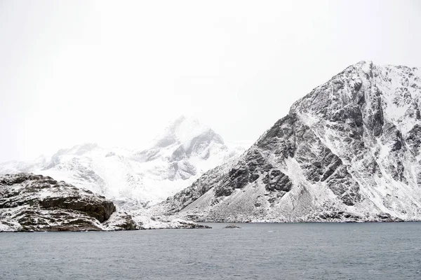 Winter Landscape Lofoten Archipelago Norway Europe — 스톡 사진