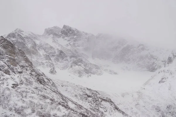 Zimowy Krajobraz Archipelagu Lofoten Norwegia Europa — Zdjęcie stockowe