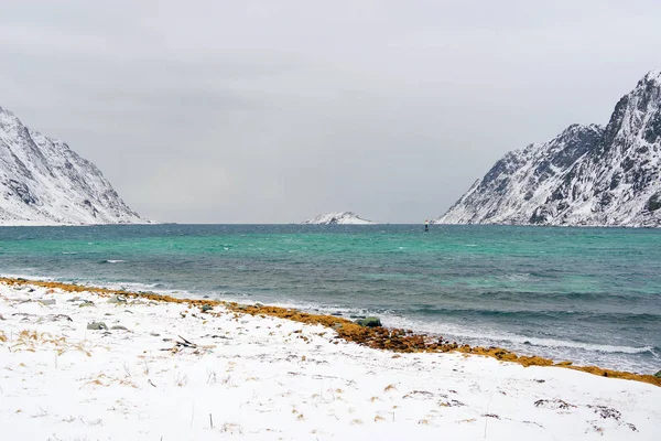 欧洲洛福顿群岛冬季景观 — 图库照片