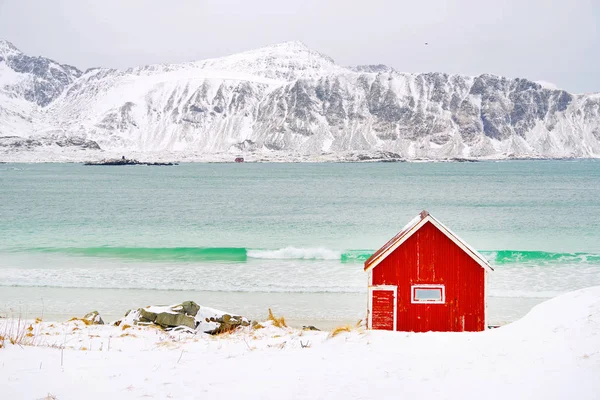 Traditional Fishermen Cabins Lofoten Archipelago Norway Europe — Stock Photo, Image