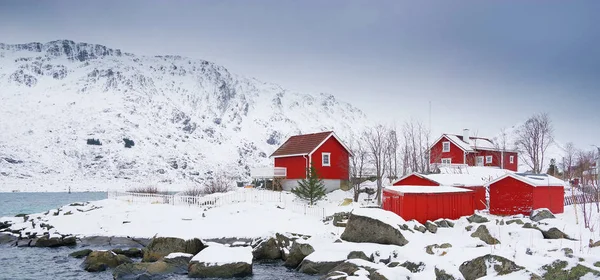 Traditional Fishermen Cabins Lofoten Archipelago Norway Europe — Stock Photo, Image