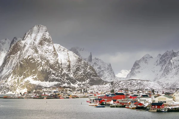 Παραδοσιακές Καμπίνες Αλιέων Στο Αρχιπέλαγος Lofoten Νορβηγία Ευρώπη — Φωτογραφία Αρχείου
