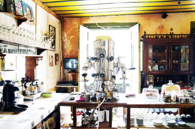 Salento geleneksel kafeterya, Kolombiya, Güney Amerika