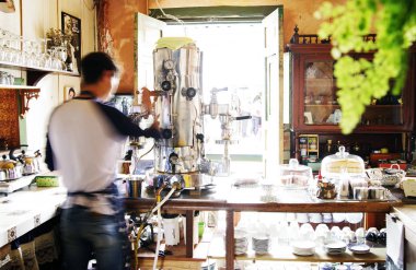 Salento geleneksel kafeterya, Kolombiya, Güney Amerika