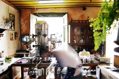 Salento geleneksel kafeterya, Kolombiya, Güney Amerika