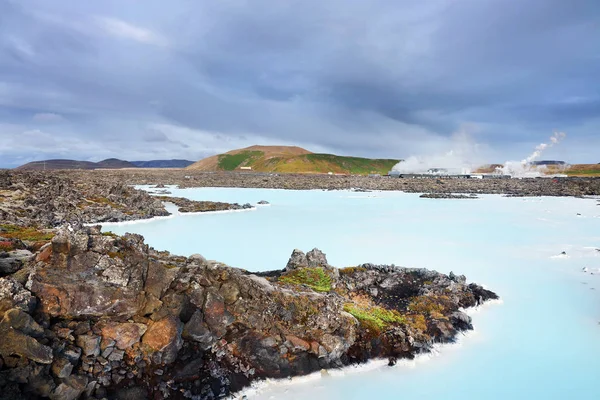 Vulkanlandschaft Der Blauen Lagune Island Europa — Stockfoto