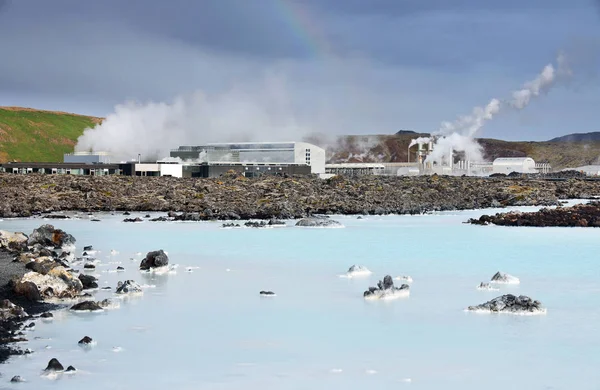 Vulkaniska Landskapet Blå Lagunen Island Europa — Stockfoto