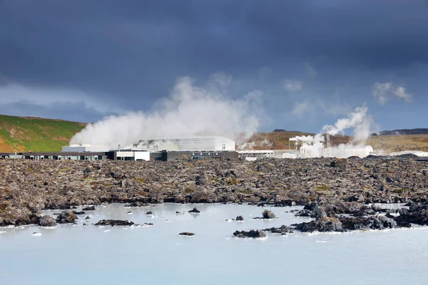 Vulkaniska Landskapet Blå Lagunen Island Europa — Stockfoto