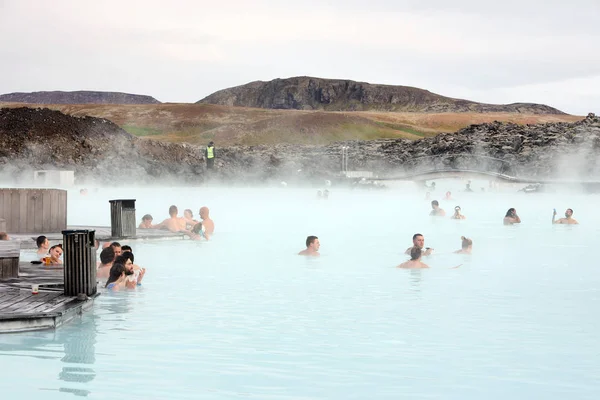 Γεωθερμικά Λουτρά Στη Γαλάζια Λίμνη Ισλανδία Ευρώπη — Φωτογραφία Αρχείου