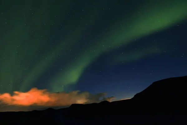 Aurora Borealis Izlandon Európában — Stock Fotó