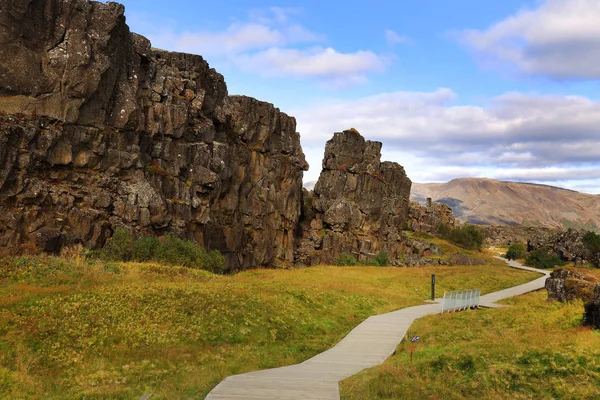 Εθνικό Πάρκο Pingvellir Στην Ισλανδία Ευρώπη — Φωτογραφία Αρχείου