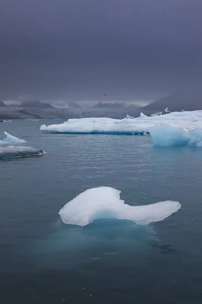 Jokullsarlon Zlanda Avrupa Fırtınalı Manzara — Stok fotoğraf