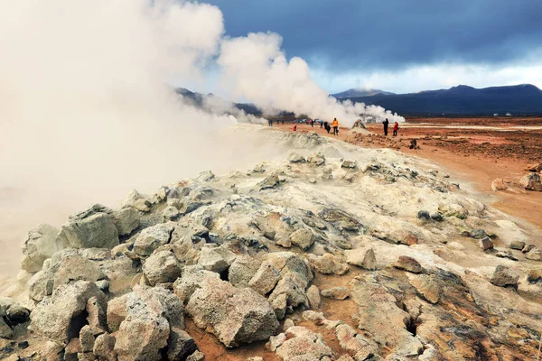 Zlanda Zlanda Zlanda Zlanda Zlanda Yakınlarındaki Hver Jeotermal Bölgesi — Stok fotoğraf
