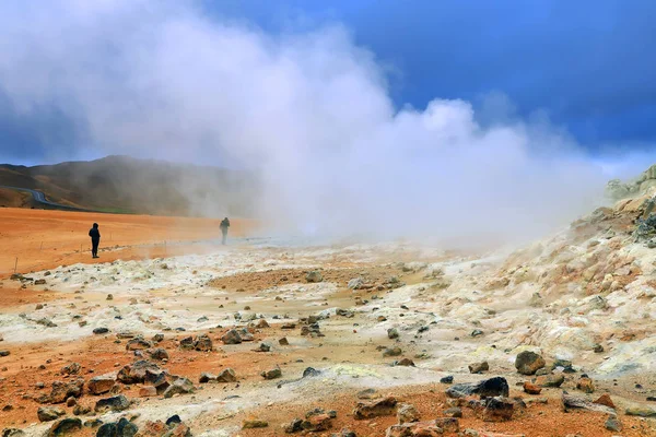 Regione Geotermica Hverir Islanda Vicino Lago Myvatn Islanda Europa — Foto Stock