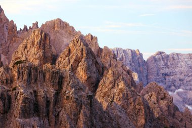 Dolomitler, İtalya ve Avrupa 'da gün doğumu ışığı