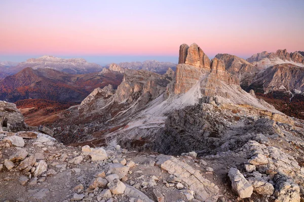 Lumière Lever Soleil Dans Les Dolomites Italie Europe — Photo