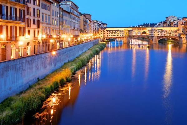 Ponte Vecchio Arno Florence Italië Europa — Stockfoto