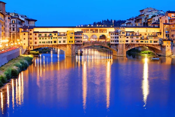 Ponte Vecchio Über Den Arno Florenz Italien Europa — Stockfoto