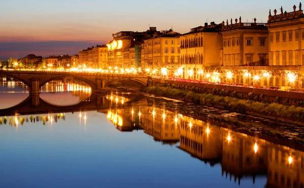 Floden Arno Florens Italien — Stockfoto