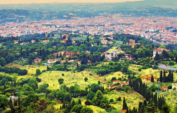 Αεροφωτογραφία Της Φλωρεντίας Ιταλίας Ευρώπης — Φωτογραφία Αρχείου