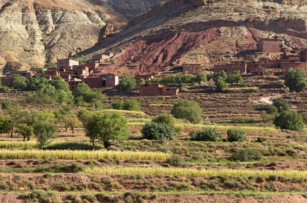 Vila Nas Montanhas Atlas Marrocos África — Fotografia de Stock