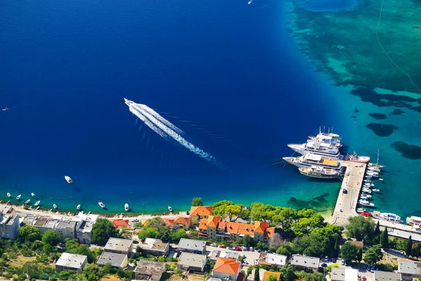 Aerioal View Omiš Resort Croatia Europe — Stock fotografie