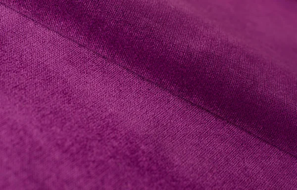 Échantillon textile en velours violet vif. Tissu texture fond — Photo