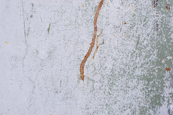 Viele Risse Einer Alten Grün Gestrichenen Wand Abstrakte Grunge Textur — Stockfoto