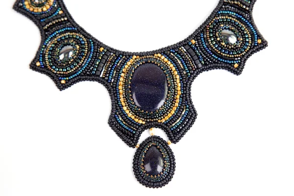 Armband Och Halsband Från Svarta Japanska Pärlor — Stockfoto
