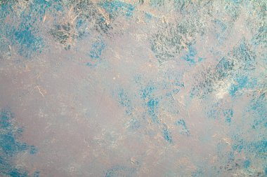 Çürük ve siyah lekeli beton mavisi lavanta arkaplan. Grunge biçiminde desenli duvar dokusu.